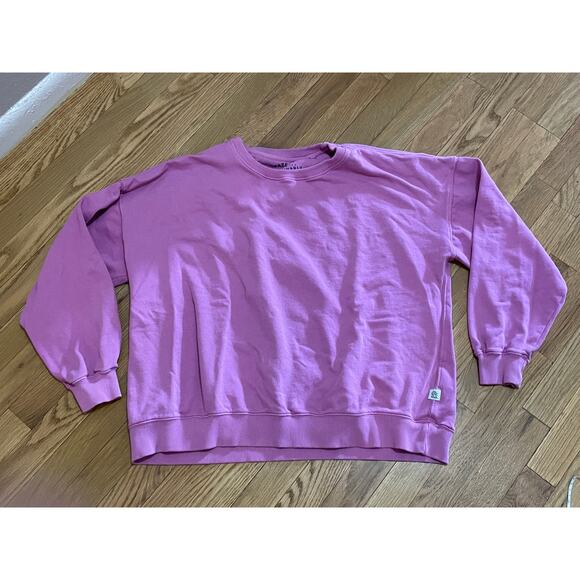 FatFace Pink Crew Neck Pull Over Oversized Cotton Sweatshirt, Women's 18 - Picture 1 of 6